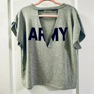 Army Deep V Neck Top from BETTER❤️BE Women’s Large